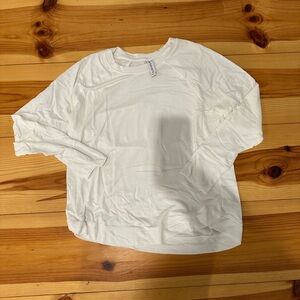 Athleta off white super soft light weight crewneck sweatshirt size xl used